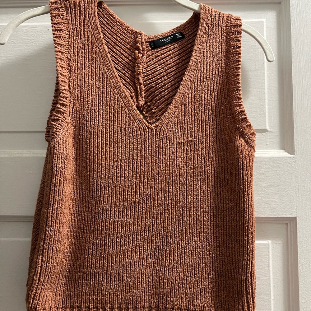 Mango Basics Copper Knit Top